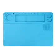 Soldering Mat 10.2"x10.2" Silicone Electronics Repair Work Mat, Blue