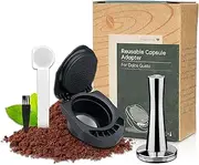 [FOXNSK] Reusable Capsule Adapter for Dolce Gusto, Refillable Coffee Capsule Adapter Coffee Capsules Converter with 41mm Tamper Compatiable for Piccolo XS/Genio S/EDG 305/EDG 606.S
