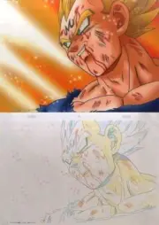 Dragon Ballz Majin Vegeta Cel Art Sheet Akira Toriyama