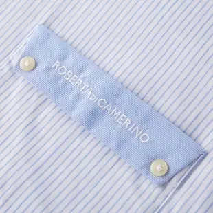 【ROBERTA 諾貝達】男裝 藍條紋休閒襯衫(奧地利素材 台灣製) HHD02-32