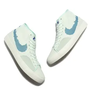 Nike 滑板鞋 SB Blazer Court Mid PRM 湖水綠 帆布鞋面 男女鞋 ACS DM8553-300