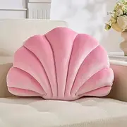 Vdoioe Shell Pillow，Seashell Decorative Pillow Light Pink Seashell Shaped Throw Pillows 13x10 Inch Decorative Coastal Throw Pillows Beachy Room Decor Cute Beach Throw Pillows for Couch Bed Home Decor