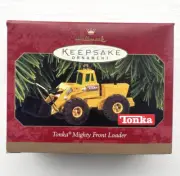 1997 Hallmark Keepsake Ornament TONKA MIGHTY FRONT LOADER Yellow Die-cast NIB