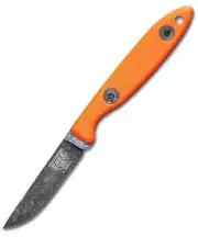 ESEE Hunting Camping Knife Cody Rowen CR2.5 Fixed Blade Leather Sheath Orange