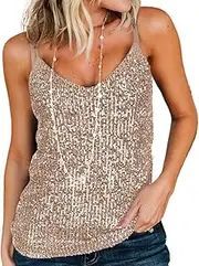 [AirMood] Women's Shimmer Sequin Sleeveless Top