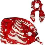 [YTYVAGT] Scrub Caps Women,Scrub Hats Suitable for Women,Christmas Theme