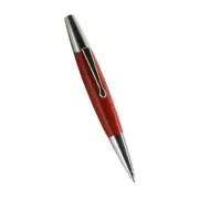 Red Silver Chessboard Twist Trim Fat Ballpoint Pen Writing Tool Gift
