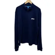 Prince Pickleball Mens Navy Quarter Zip Pullover Size XXL Thumbholes Zip Pocket