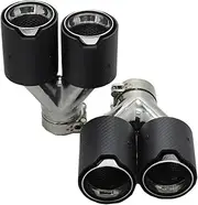 Compatible For Performance Dual Car Exhaust Muffler Tail TIP