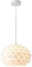 CJLWSLCO Modern Simple White Oval Fish Scale Acrylic Pendant Lightled Bedroom Living Room Study Dining Room Decoration Hanging Lamp LEDE27 Light Source Chandeliers Modern Simple Home Lighting Fixtures