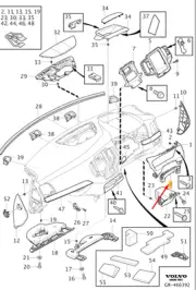 VOLVO XC90 MK2 Steering Column Concealing Modesty Panel RHD 31477293 NEW GENUINE