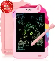LCD Writing Tablet for Kids Unicorn Doodle Pad Erasable Drawing Board Gift Pink