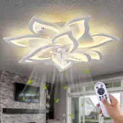 Modern Ceiling Fan with Light and Remote, Low Profile Ceiling Fans with Lights,