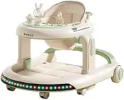 Baby Wa 6-18 Months Music Sit & Push Learning Car Premium Mint Green + Tray + Music + Footpad Multicolor420 One Size