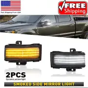 For 2015-2022 Ford F-150 Smoked Lens LED Mirror Marker Side Lights Switchback 2X (for: Ford)