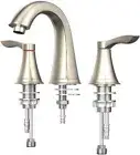 8 In Two handle 3-Hole Deck Mount Widespread Bathroom Sink Faucet & Pop up drain