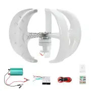 5 Blades Wind Turbine Generator 12V/24V Permanent Magnet with Charge Controller High Energy Utilization Reliable Operati