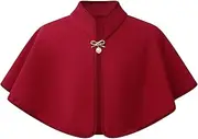 Choomomo Baby Girls Cotton Cape Bolero Mock Neck Princess Party Wedding Capelets Kids Shrug Cover Up