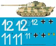 Peddinghaus 1/16 Tiger II (King Tiger) Porsche Turret Markings WWII (2 vh.) 3787