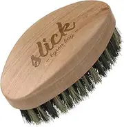Beard Brush with First Cut Natural Boar Bristles, Shaving Brush Exfoliates Skin with Firm Bristles To Tame and Soften Your Facial Hair by Slick