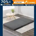 Foldable Mattress Folding Foam Double Grey Portable Comfortable Sleep Solu OU-GY