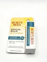 Burt's Bees Rescue Balm w/ Turmeric ~Cooling Eucalyptus Lip Balm