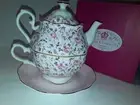 ROYAL ALBERT ROSE CONFETTI TEA FOR ONE NEW