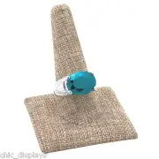 Burlap Ring Display Single Ring Stand Showcase Holder One Finger Stand 2 3/8"H