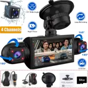 1080P Front Rear Car Dash Camera Video Recorder DVR Cam Night Vision w 64G Card