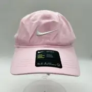 Nike Pink Foam Childrens Youth Adjustable Baseball Cap With Silver Swoosh Logo