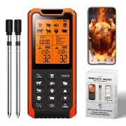 Bluetooth Meat Thermometer with Dual Probes - Wireless Food Temp Monitor