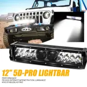 AUXBEAM 12inch LED Work Light Bar Spot Flood Driving Offroad SUV UTV ATV Boat 14