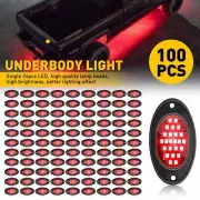 100X Red LED Under Car Underglow Underbody System Neon Light Kit Lamp Waterproof (for: MG)