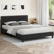 ALFORDSON Bed Frame Queen Double King Single Wooden Base Platform Fabric