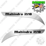 Fits Mahindra 3510 Decal Kit Tractor Reproduction Decals - Silver Vinyl!
