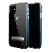 Transparent Bumper Case w/ Kickstand for iPhone 11 Pro Max 6.5″ BLUE