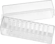 PACKOVE Nail Drill Bits Holder Box 30 Slots Professional Manicure Tool Display to Use and Store