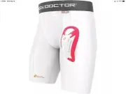 Shock Doctor Youth Size Med Core Compression Shorts with Bio-Flex Athletic Cup