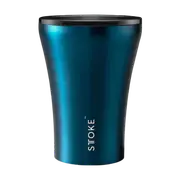 Sttoke Ceramic Reusable Coffee Cup 8oz Steel Blue