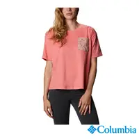 在飛比找PChome24h購物優惠-Columbia哥倫比亞 女款-快排短袖上衣-粉紅 UAR3