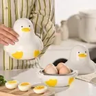 Plastic Microwave Egg Steamer Cute Duckling Steamer Box Microwave