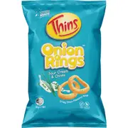 Thins Onion Rings Sour Cream & Chives 85g