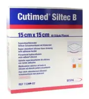 Cutimed Siltec B Silicone Foam Dressings, 15 cm x 15 cm, Box/10, EXP 5/12/25