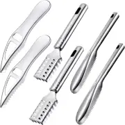 6 Pack Stainless Steel Fish Scale Remover Fish Skin Cleaning Scraper Tool