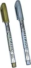F Fityle Set of 2 Wax Seal Coloring Pen Envelope Stamp Wedding Plastic Gold+Silver