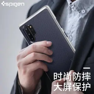 Spigen 適用于三星note10手機殼NOTE10 plus防摔邊框保護套note10+pro軟硅膠全包新款男個性創意潮硬邊框