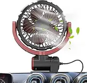 Vbnuyhim Small Fan For Car Dashboard - 360-degree Rotate Truck Fan,USB Travel Fan, Vehicle Cooling Fan Noiseless
