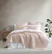 Logan and Mason Shelby Coverlet Set Rose