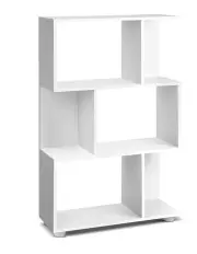 [Artiss] 3 Tier Zig Zag Bookshelf in White