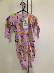 Bonds Zippy Wondersuit Bluey Fruit Bat Size 00 BNWT